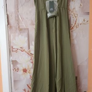 Wild Fable Strapless Olive Jumpsuit